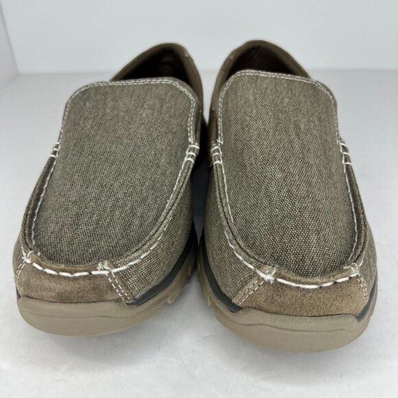 Redhead Brand Co Mens 54214097A Taupe Canvas Suede Leather Size 8M Slip On Shoes main image 5